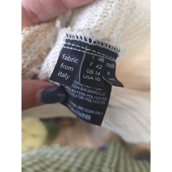 Derek Lam Sleeveless Sweater Vest Size 10 Ivory Beige Hi Lo - Picture 14 of 16